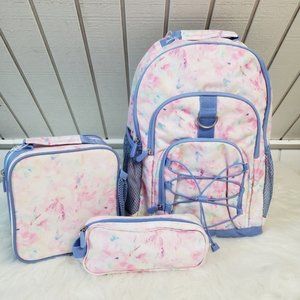 Pottery Barn Teen Gear Up Tie dye backpack lunch box pencil case bottle & Binder